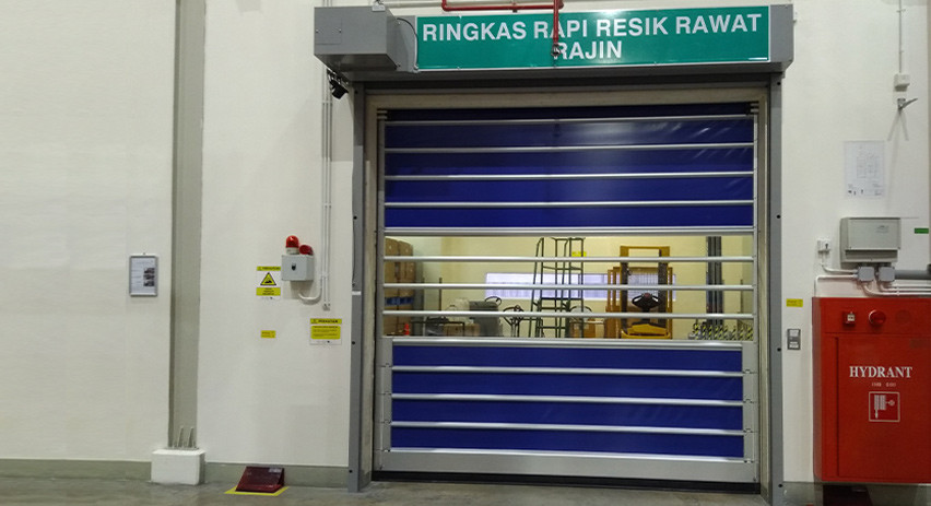 Spiral High Speed Door - Warehouse - Pharmaceutical project